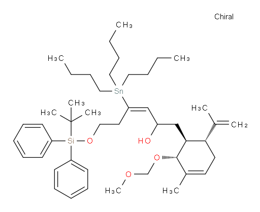 (E)-6-((tert-butyldiphenylsilyl)oxy)-1-((1S,2R,6R)-2-(methoxymethoxy)-3-methyl-6-(prop-1-en-2-yl)cyclohex-3-en-1-yl)-4-(tributylstannyl)hex-3-en-2-ol