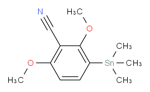 2,6-dimethoxy-3-(trimethylstannyl)benzonitrile