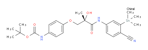 (S)-tert-butyl (4-(3-((4-cyano-3-(trimethylstannyl)phenyl)amino)-2-hydroxy-2-methyl-3-oxopropoxy)phenyl)carbamate