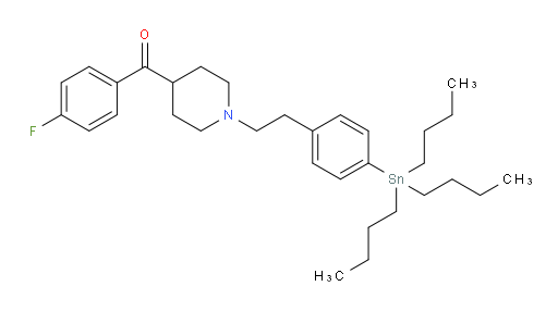 (4-fluorophenyl)(1-(4-(tributylstannyl)phenethyl)piperidin-4-yl)methanone