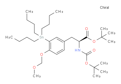 (S)-tert-butyl 2-((tert-butoxycarbonyl)amino)-3-(4-(methoxymethoxy)-3-(tributylstannyl)phenyl)propanoate