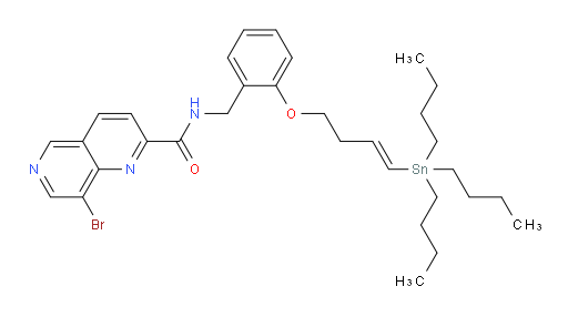 (E)-8-bromo-N-(2-((4-(tributylstannyl)but-3-en-1-yl)oxy)benzyl)-1,6-naphthyridine-2-carboxamide