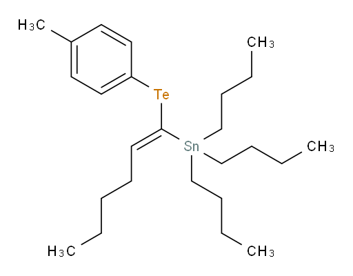 (E)-tributyl(1-(p-tolyltellanyl)hex-1-en-1-yl)stannane