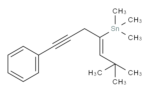 (Z)-(6,6-dimethyl-1-phenylhept-4-en-1-yn-4-yl)trimethylstannane