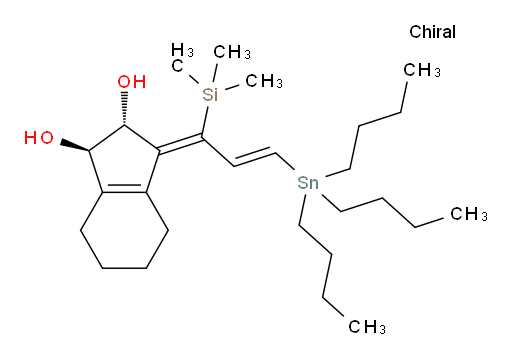 (1R,2R,Z)-3-((E)-3-(三丁基锡基)-1-(三甲基硅基)烯丙亚基)-2,3,4,5,6,7-六氢-1H-茚-1,2-二醇