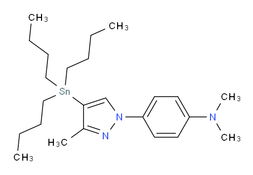 N,N-二甲基-4-(3-甲基-4-(三丁基锡基)-1H-吡唑-1-基)苯胺