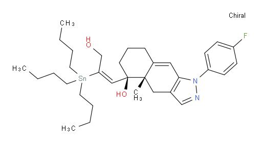 (4aS,5R)-1-(4-fluorophenyl)-5-((E)-3-hydroxy-2-(tributylstannyl)prop-1-en-1-yl)-4a-methyl-4,4a,5,6,7,8-hexahydro-1H-benzo[f]indazol-5-ol