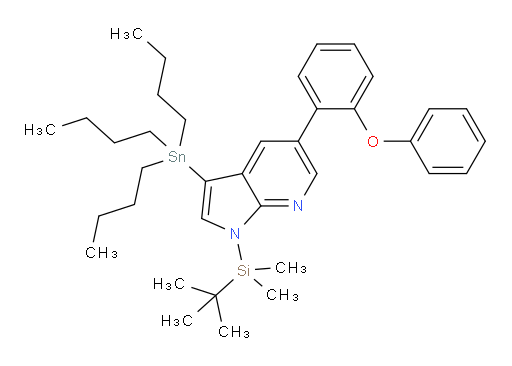 1-(叔丁基二甲基硅烷基)-5-(2-苯氧基苯基)-3-(三丁基锡基)-1H-吡咯并[2,3-b]吡啶