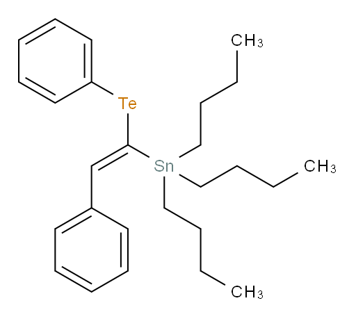 (E)-三丁基(2-苯基-1-(苯基tellanyl)乙烯基)锡烷