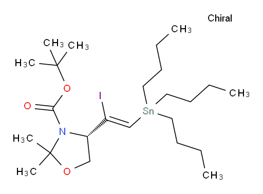 (S,Z)-tert-butyl 4-(1-iodo-2-(tributylstannyl)vinyl)-2,2-dimethyloxazolidine-3-carboxylate