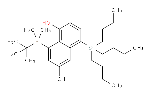 8-(tert-butyldimethylsilyl)-6-methyl-4-(tributylstannyl)naphthalen-1-ol