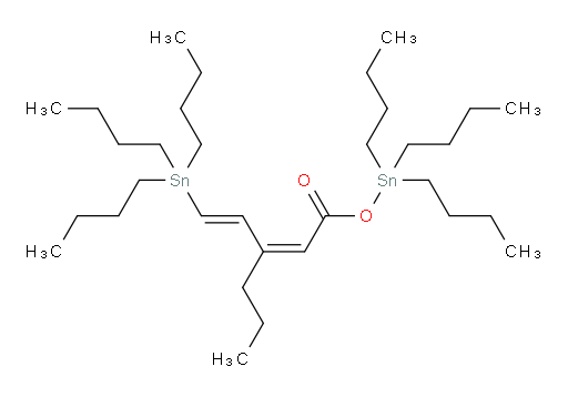 (Z)-tributylstannyl 3-((E)-2-(tributylstannyl)vinyl)hex-2-enoate