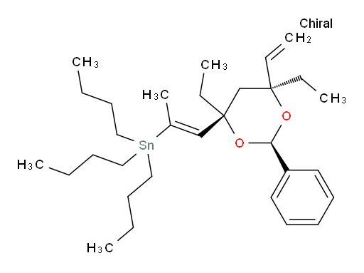 tributyl((E)-1-((2R,4R,6S)-4,6-diethyl-2-phenyl-6-vinyl-1,3-dioxan-4-yl)prop-1-en-2-yl)stannane