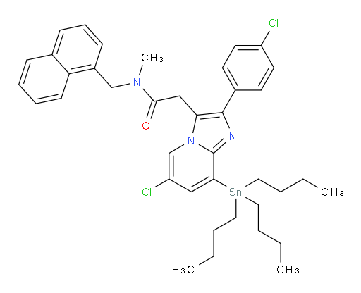 2-(6-chloro-2-(4-chlorophenyl)-8-(tributylstannyl)imidazo[1,2-a]pyridin-3-yl)-N-methyl-N-(naphthalen-1-ylmethyl)acetamide