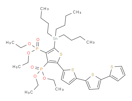 tetraethyl (5-(tributylstannyl)-[2,2':5',2'':5'',2'''-quaterthiophene]-3,4-diyl)bis(phosphonate)