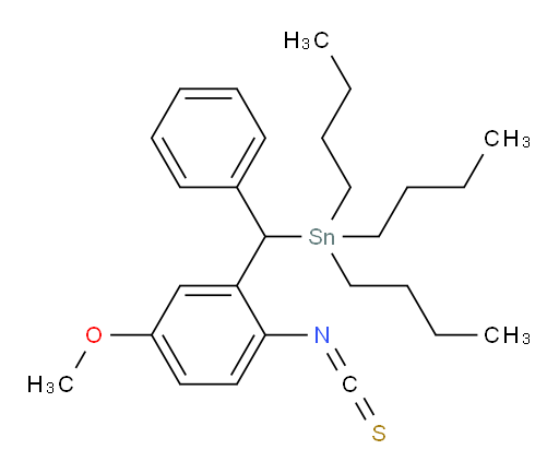 tributyl((2-isothiocyanato-5-methoxyphenyl)(phenyl)methyl)stannane
