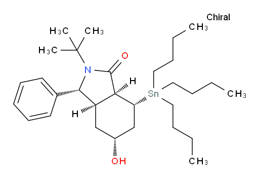 (3R,3aR,5R,7R,7aS)-2-(tert-butyl)-5-hydroxy-3-phenyl-7-(tributylstannyl)octahydro-1H-isoindol-1-one