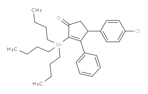 4-(4-chlorophenyl)-3-phenyl-2-(tributylstannyl)cyclopent-2-enone