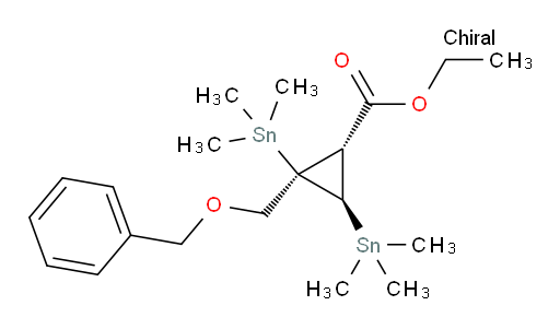(1R,2R,3R)-ethyl 2-((benzyloxy)methyl)-2,3-bis(trimethylstannyl)cyclopropanecarboxylate