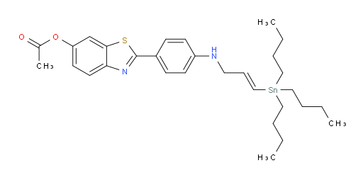 (E)-2-(4-((3-(tributylstannyl)allyl)amino)phenyl)benzo[d]thiazol-6-yl acetate