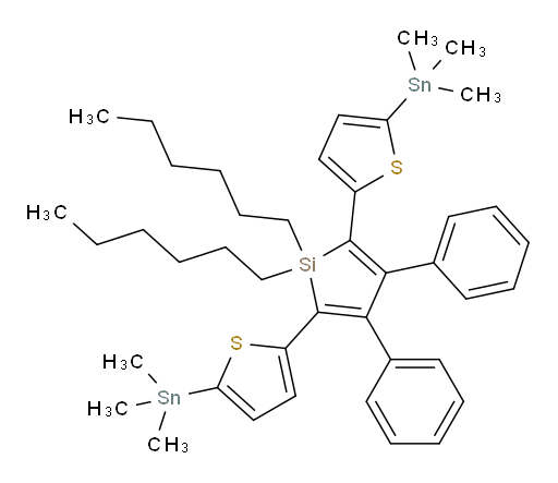 1,1-dihexyl-3,4-diphenyl-2,5-bis(5-(trimethylstannyl)thiophen-2-yl)-1H-silole
