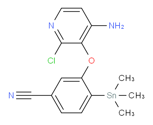 3-((4-amino-2-chloropyridin-3-yl)oxy)-4-(trimethylstannyl)benzonitrile