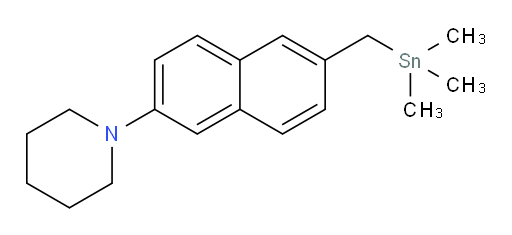 1-(6-((trimethylstannyl)methyl)naphthalen-2-yl)piperidine