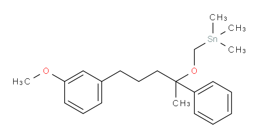 (((5-(3-methoxyphenyl)-2-phenylpentan-2-yl)oxy)methyl)trimethylstannane