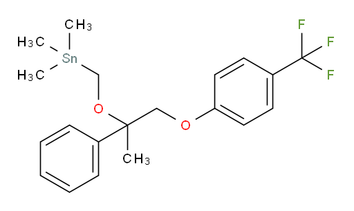 trimethyl(((2-phenyl-1-(4-(trifluoromethyl)phenoxy)propan-2-yl)oxy)methyl)stannane