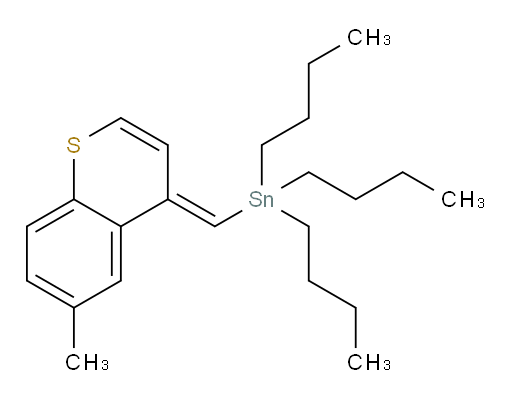 (E)-tributyl((6-methyl-4H-thiochromen-4-ylidene)methyl)stannane