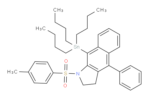4-phenyl-1-tosyl-9-(tributylstannyl)-2,3-dihydro-1H-benzo[f]indole