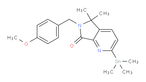 6-(4-methoxybenzyl)-5,5-dimethyl-2-(trimethylstannyl)-5H-pyrrolo[3,4-b]pyridin-7(6H)-one