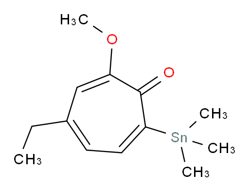 4-ethyl-2-methoxy-7-(trimethylstannyl)cyclohepta-2,4,6-trienone