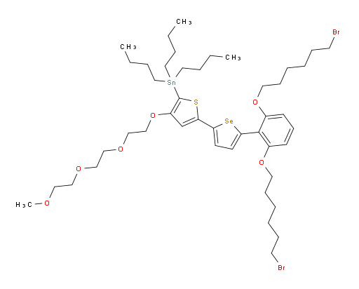 (5-(5-(2,6-bis((6-bromohexyl)oxy)phenyl)selenophen-2-yl)-3-(2-(2-(2-methoxyethoxy)ethoxy)ethoxy)thiophen-2-yl)tributylstannane