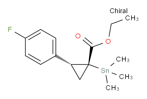 (1R,2R)-ethyl 2-(4-fluorophenyl)-1-(trimethylstannyl)cyclopropanecarboxylate