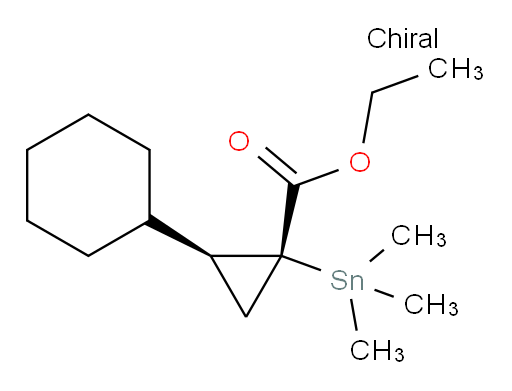 (1R,2S)-ethyl 2-cyclohexyl-1-(trimethylstannyl)cyclopropanecarboxylate