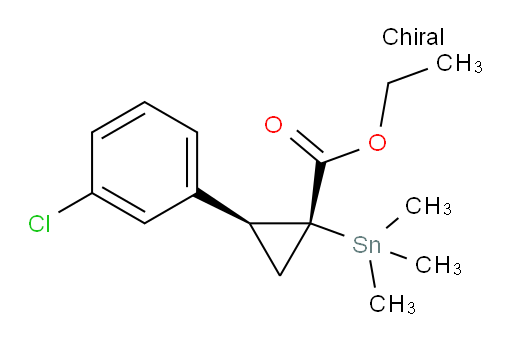 (1R,2S)-ethyl 2-(3-chlorophenyl)-1-(trimethylstannyl)cyclopropanecarboxylate