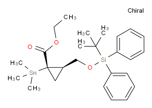 (1S,2R)-ethyl 2-(((tert-butyldiphenylsilyl)oxy)methyl)-1-(trimethylstannyl)cyclopropanecarboxylate