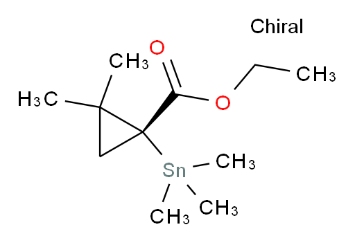 (R)-ethyl 2,2-dimethyl-1-(trimethylstannyl)cyclopropanecarboxylate
