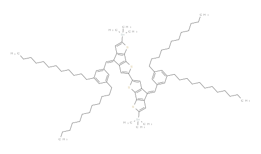 ((4E,4'E)-4,4'-bis(3,5-didodecylbenzylidene)-4H,4'H-[2,2'-bi(cyclopenta[1,2-b:5,4-b']dithiophene)]-6,6'-diyl)bis(trimethylstannane)