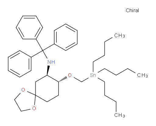 (7R,8R)-8-((tributylstannyl)methoxy)-N-trityl-1,4-dioxaspiro[4.5]decan-7-amine