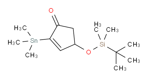 4-((tert-butyldimethylsilyl)oxy)-2-(trimethylstannyl)cyclopent-2-enone