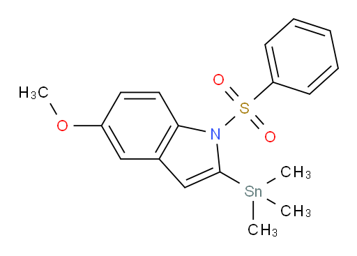 5-methoxy-1-(phenylsulfonyl)-2-(trimethylstannyl)-1H-indole