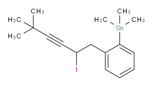 (2-(2-iodo-5,5-dimethylhex-3-yn-1-yl)phenyl)trimethylstannane