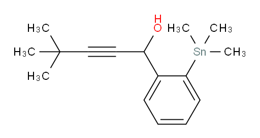 4,4-dimethyl-1-(2-(trimethylstannyl)phenyl)pent-2-yn-1-ol