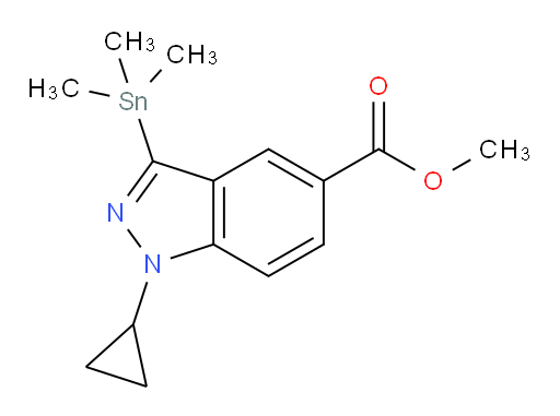 methyl 1-cyclopropyl-3-(trimethylstannyl)-1H-indazole-5-carboxylate