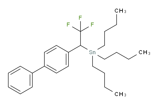 (1-([1,1'-biphenyl]-4-yl)-2,2,2-trifluoroethyl)tributylstannane