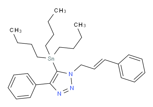 1-cinnamyl-4-phenyl-5-(tributylstannyl)-1H-1,2,3-triazole