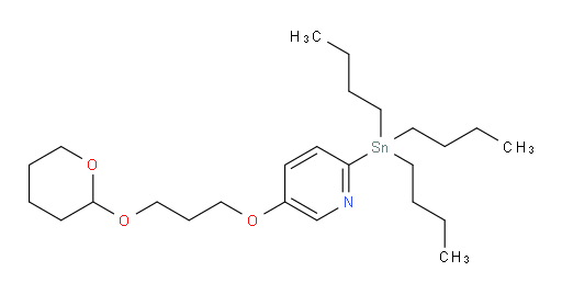 5-(3-((tetrahydro-2H-pyran-2-yl)oxy)propoxy)-2-(tributylstannyl)pyridine