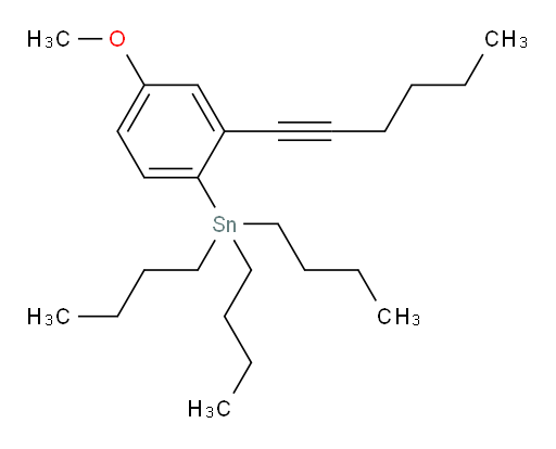 tributyl(2-(hex-1-yn-1-yl)-4-methoxyphenyl)stannane